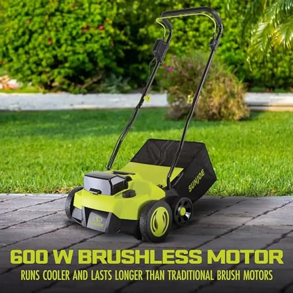 Lawn Care Kit 24V-X2-DTS15 Scarifier and Dethatcher 15-Inch Brushless Motor 2 x 24-V 4.0-Ah Batteries Dual Port Charger