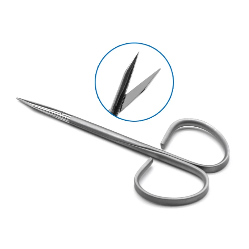 Peeling super-fine tissue shears stitches gold-handled scissors sharp-headed twist-handled eye tools