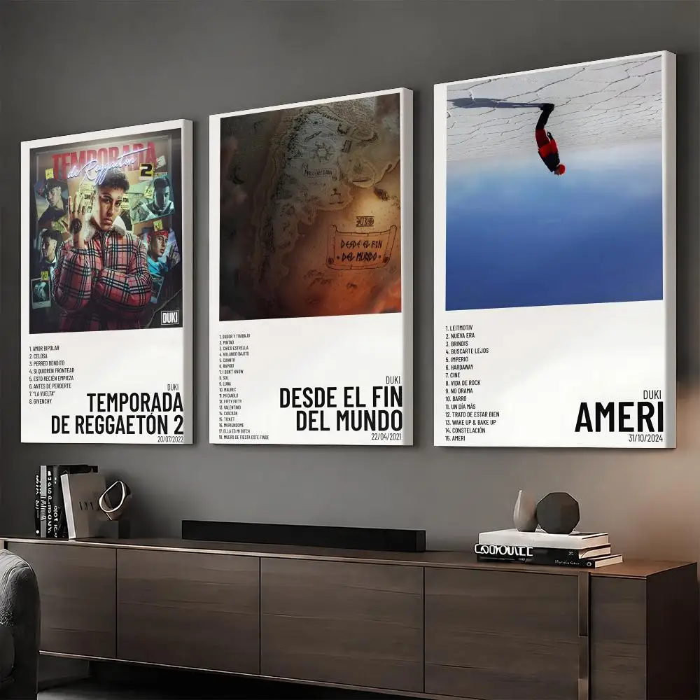 D-Duki Album Cover Rapper Painting Calligraphy HD Canvas Print Poster Wall Art | Optional Frame | Modern Hallway Decor