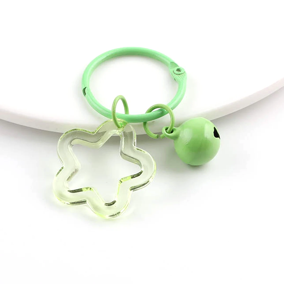 Bunte Hakenverschlüsse, Clips, Glocke, Acryl, Blume, klassisch, für Schlüsselanhänger, Tasche, Schmuck, DIY, 55 x 30 mm – Detail 7