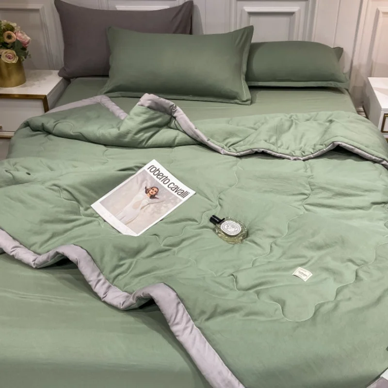 

Скандинавское однотонное тонкое одеяло для лета 150x200 см, мягкое дышащее одеяло для кондиционированных помещений, 1 шт., охлаждающее одеяло для спальни