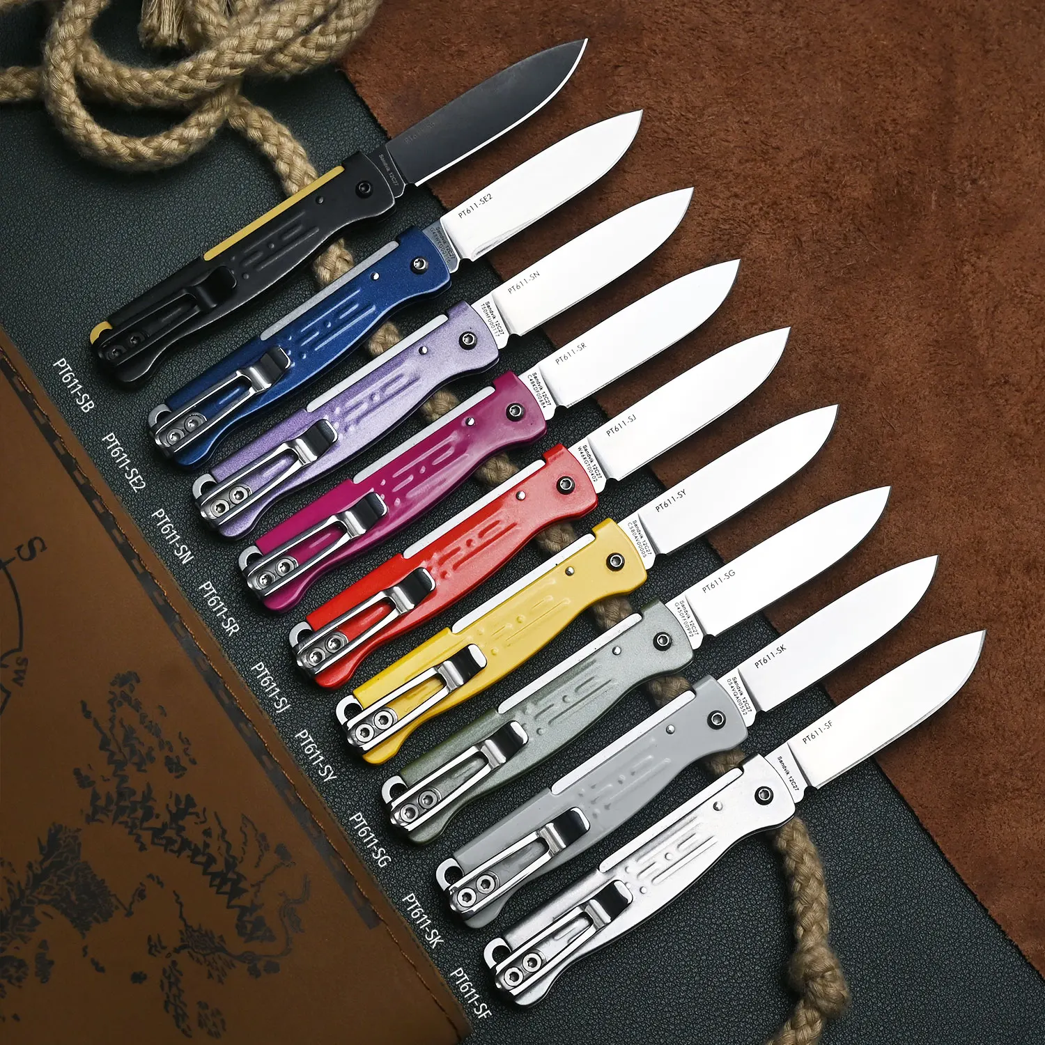 SANRENMU PT611 Folding Knife 12c27 Blade Outdoor Camping Picnic Fishing Daily Use EDC Lightweight Pocket Folding Fruit Knives view 2