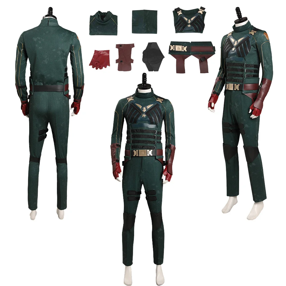 TV The Boys Cosplay Costume Soldier Jumpsuit Cloak for Men Male Fantasy Suit Halloween Carnival Party Roleplay Disguise Clothes