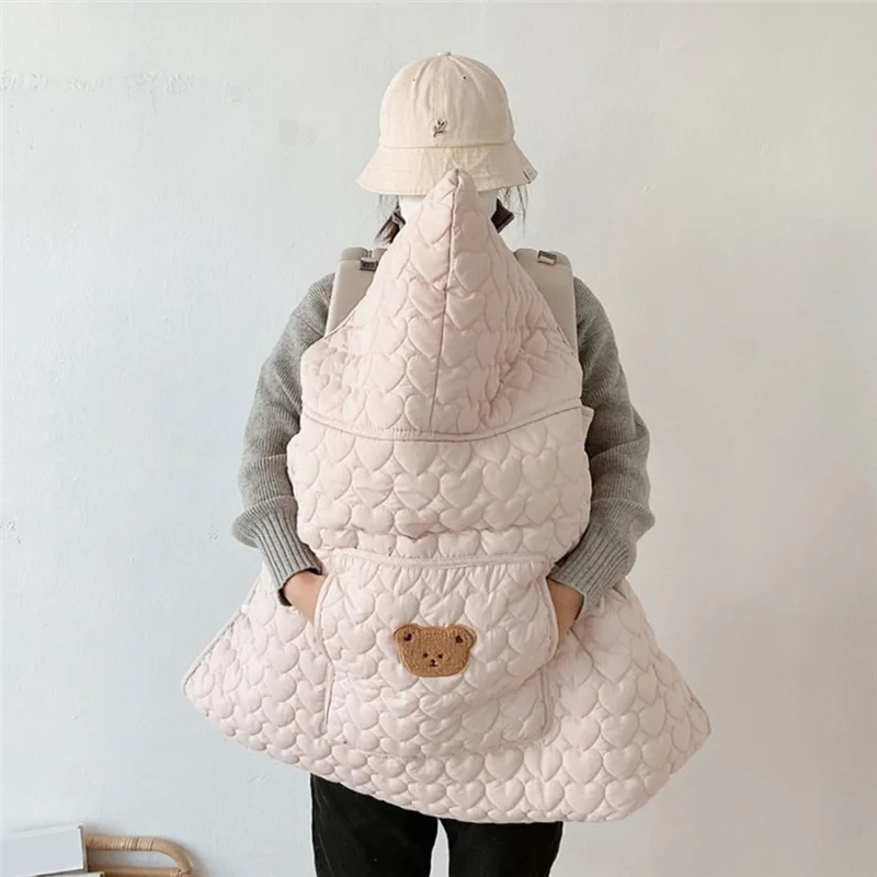 

ABJA-Autumn Winter Baby Cape Baby Stroller Blanket Cartoon Thickened Warm Baby Quilt Baby Stroller Sleeping Bag Kids Straps C Du