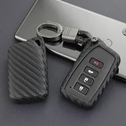 Car Key Fob Chain Case Cover Accessories For Lexus IS ES NX RX GS LX RC 200 250 300 350 Carbon Fiber