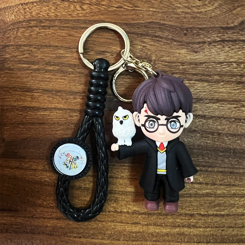 Anime mignon magicien PVC porte-clés sac pendentif Potter Ron Weasley pendentif voiture porte-clés pour enfant d'anniversaire