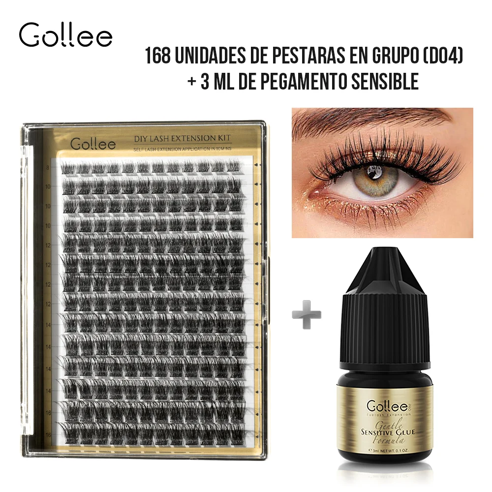 

Gollee 3 мл клей для наращивания накладных ресниц уплотнение DIY кластерный клей самопрививка ресниц 280 шт. набор клеев для накладных ресниц домашний макияж