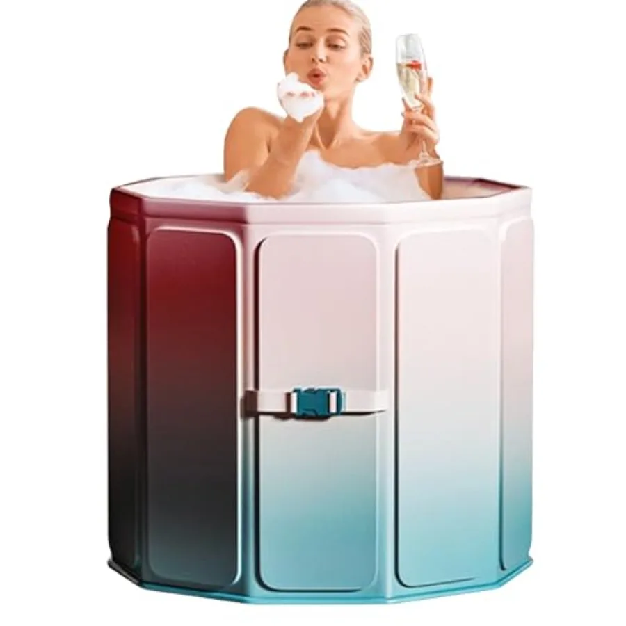 

31.5in Large Capacity Hot Cold Therapy Tub - Portable Foldable Soaking Bathtub with Thick Insulation for Home Shower/Outdoor Us