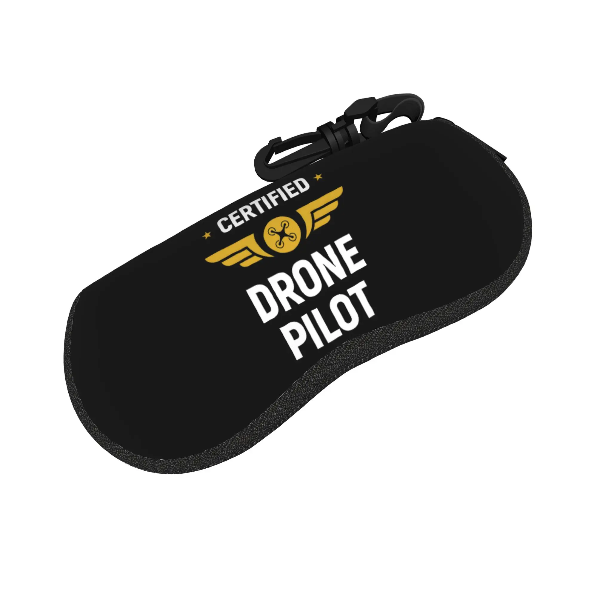 D-djis Drone Pilot Logo Glasses Case  Zipper Sunglasses Pouch Soft Pocket Eyeglass Protector Unisex Eyewear Box