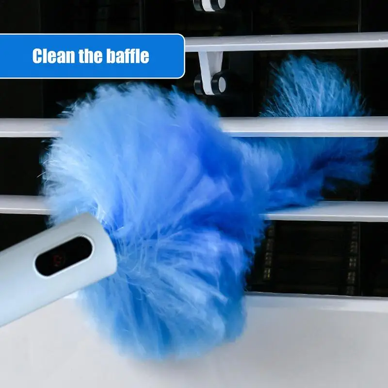 Rotating Spin Cleaner Duster 360 Spin Electric Duster Rechargeable Feather Duster With Touch Button Cleaning Accessories For