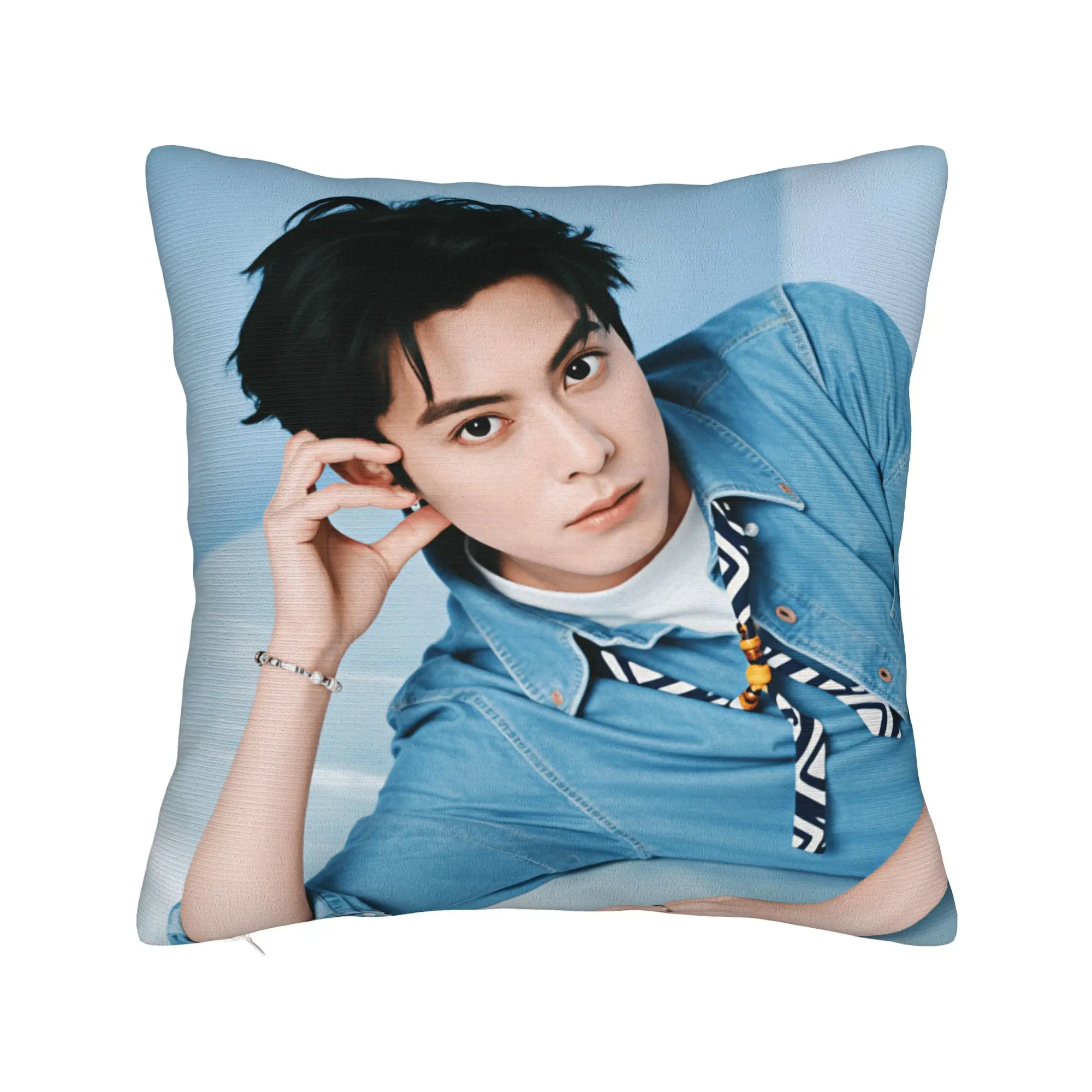 Wang Hedi Dylan Wang Actor Pillowcases  Kawaii Pillow Case For Living Room Sofa Custom Pillow Cover