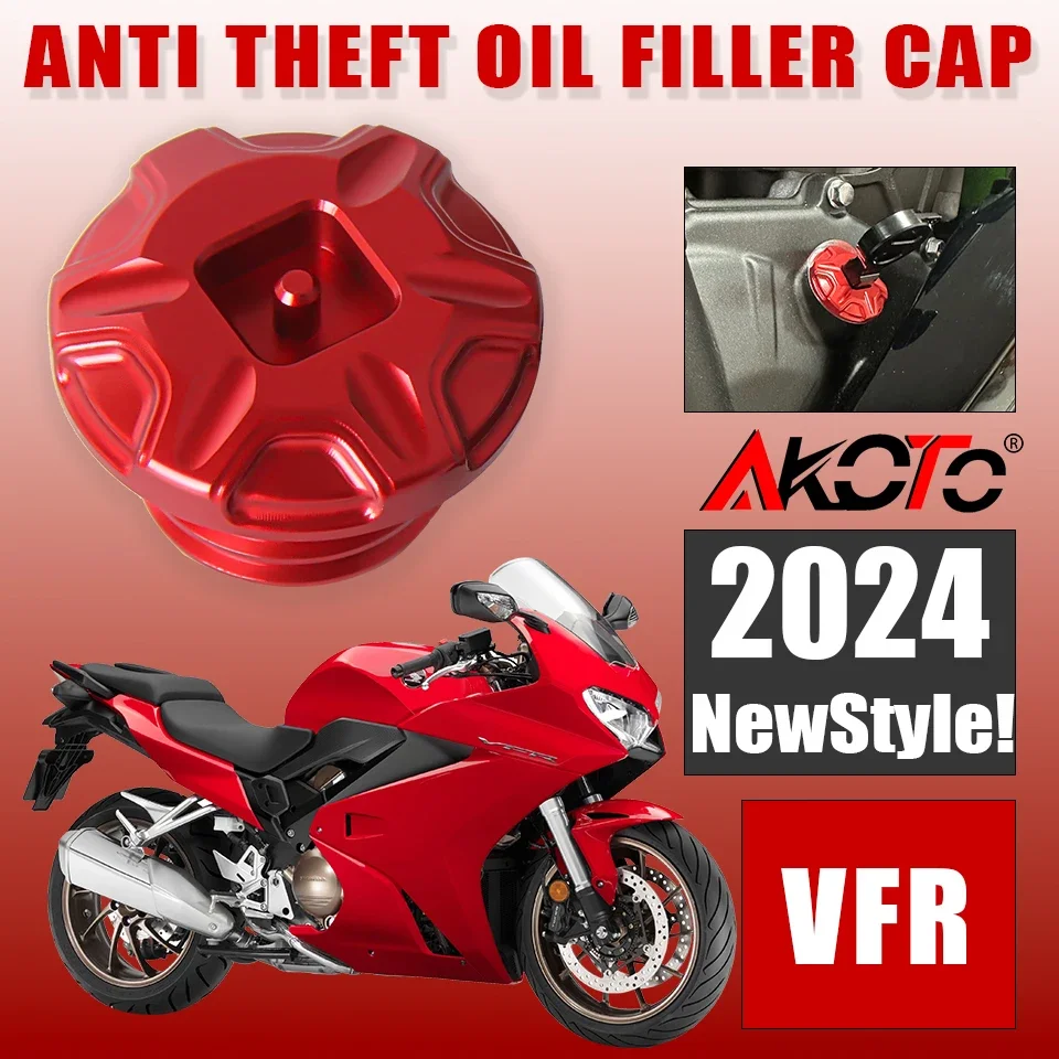 Motorcycle Anti theft Oil Filler Cap Accessories Engine Oil Plug Cover For Honda VFR750 VFR800 VFR 800 800X 750 1200F VFR800F