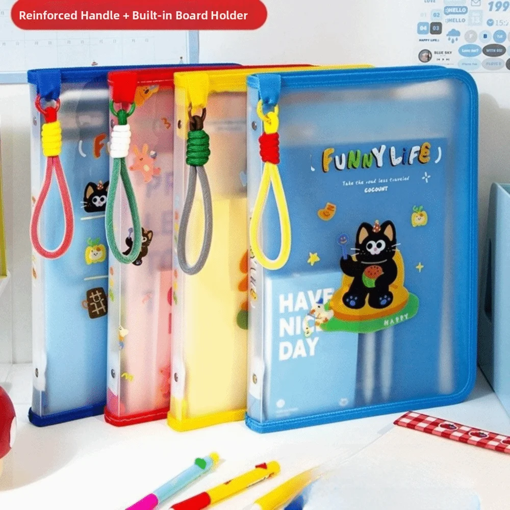 

A4 File Storage Bags Large Capacity Stationery Organizer Bag Folders Thickening Waterproof Stationary Bag Handbag SchoolSupplies