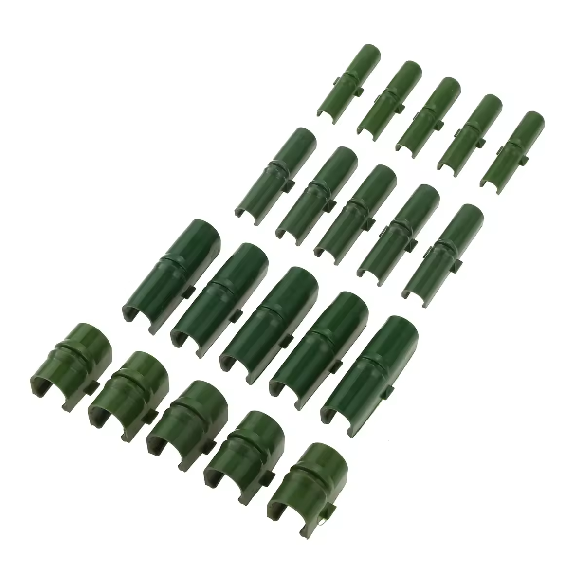 10pcs Greenhouse Pipe Film Clips Green Plastic Fasten Frame Tube Clamp Garden Shade Net Fittings 8/11/16/20mm fit Straight Pipe