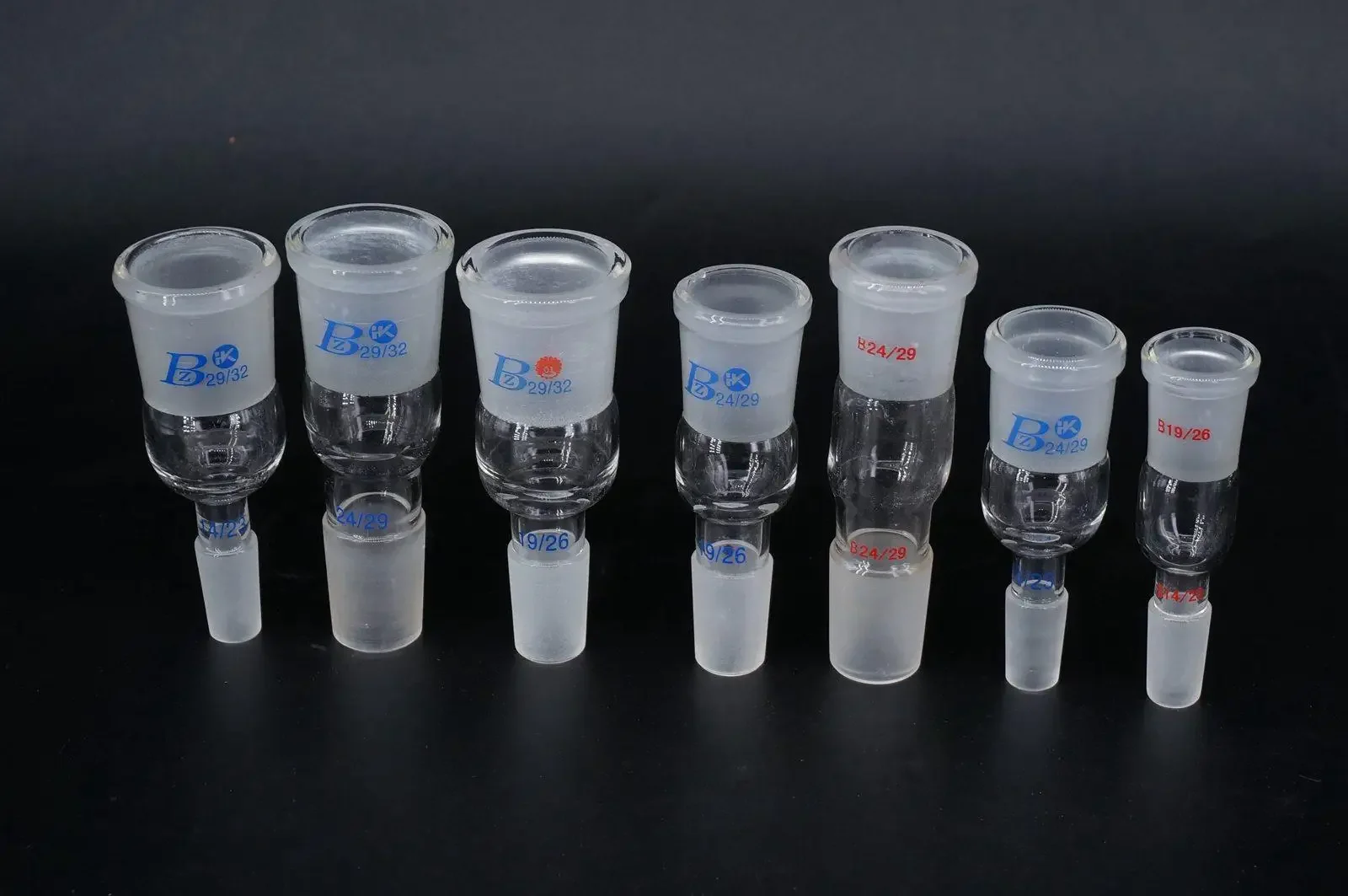 #10 #24 #34 #40 Female to #14 #19 #24 #40 #50 Male Joint Lab Glass Reducing Transfer Adapter