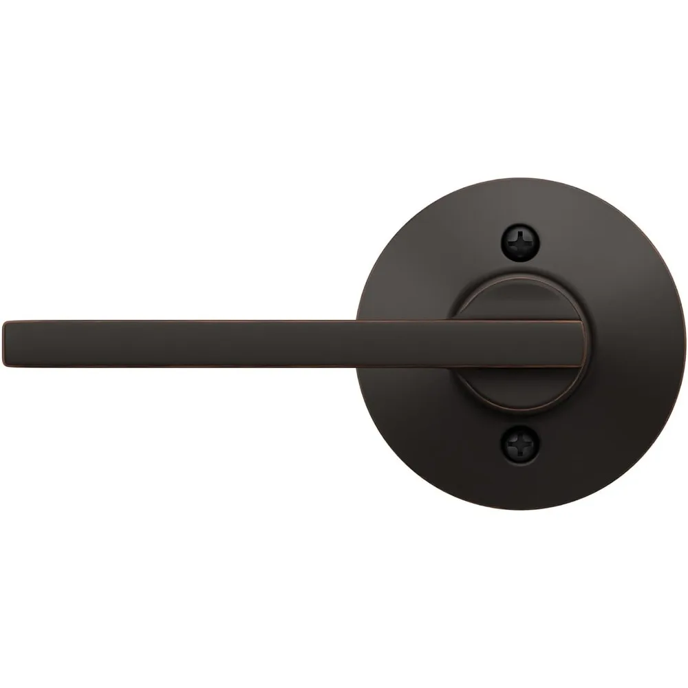 Schlage F170 LAT 716 Latitude 도어 레버, 단면 비회전 더미 도어 핸들, 에이지드 브론즈