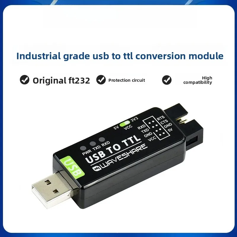 Industrial FT232 USB to TTL UART Module, Original FT232RNL Converter