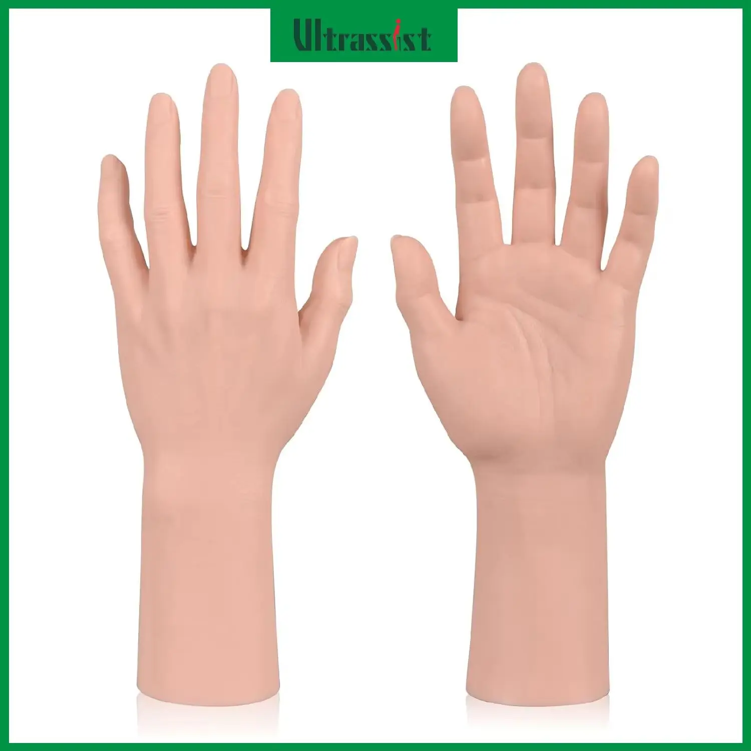 

Ultrassist Silicone Fake Hand Life-Sized Training Model with Fake Skin Tattoo Practice for Beginners and Pros-Woman Left Hand