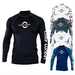 Upf 50 + Blouse Heren Lange Mouw Coltrui Uv Bescherming Shirt Voor Mannen Zwemmen T-Shirts Duiken Strand Rash Guard Surfen Shirts