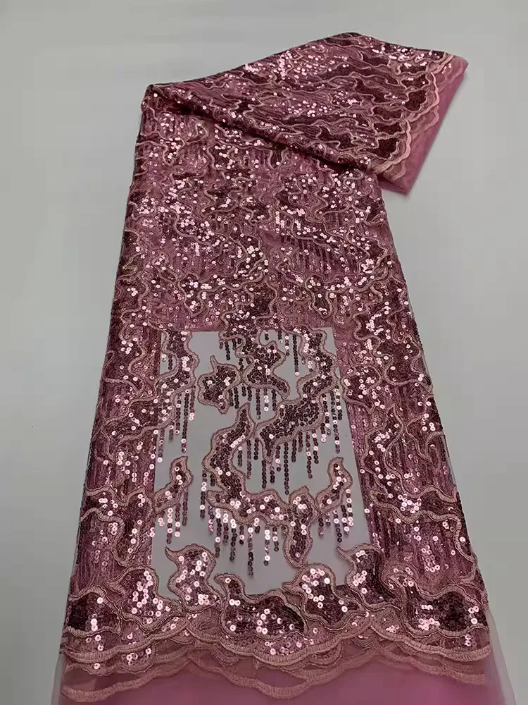 1-ヤード新しいソフトメッシュ生地-3d-スパンコール刺繍素材生地、衣類ウェディングドレスチャイナドレス-diy-縫製生地