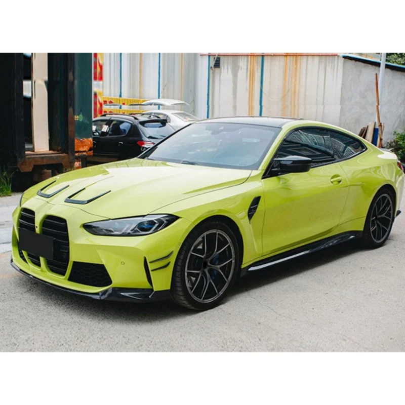 

Подходит для BMW M3 M4 G80 G82, модифицированный комплект кузова, MP-стиль, передний бампер из углеродного волокна, задний диффузор, боковые порожки, задний спойлер