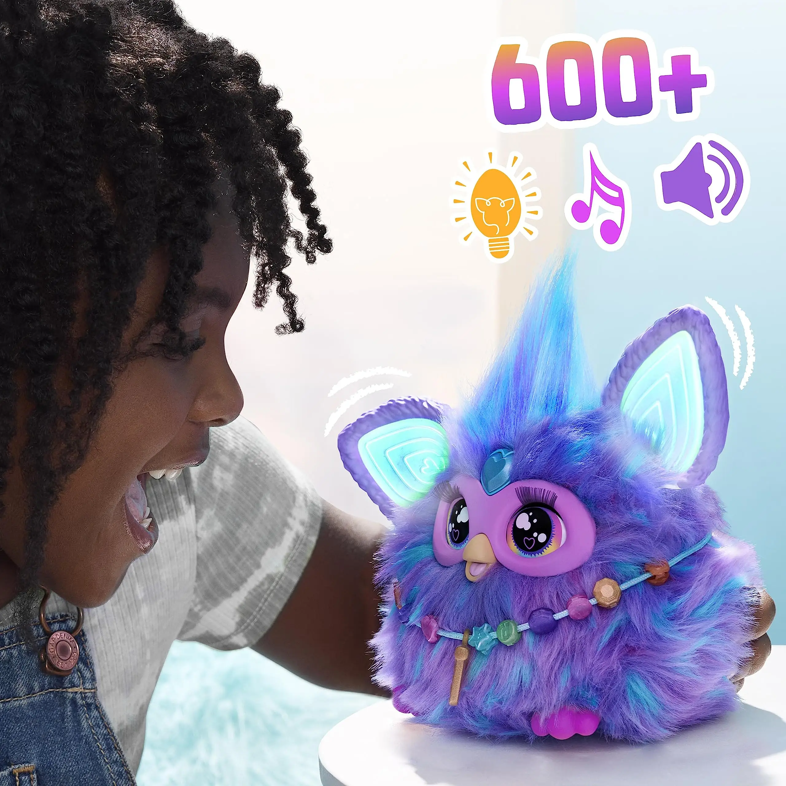 Furby-elfo electrónico de peluche inteligente interactivo, edición Galaxy que brilla en la oscuridad, puede cantar, juguetes activados por voz, regalo de Año Nuevo