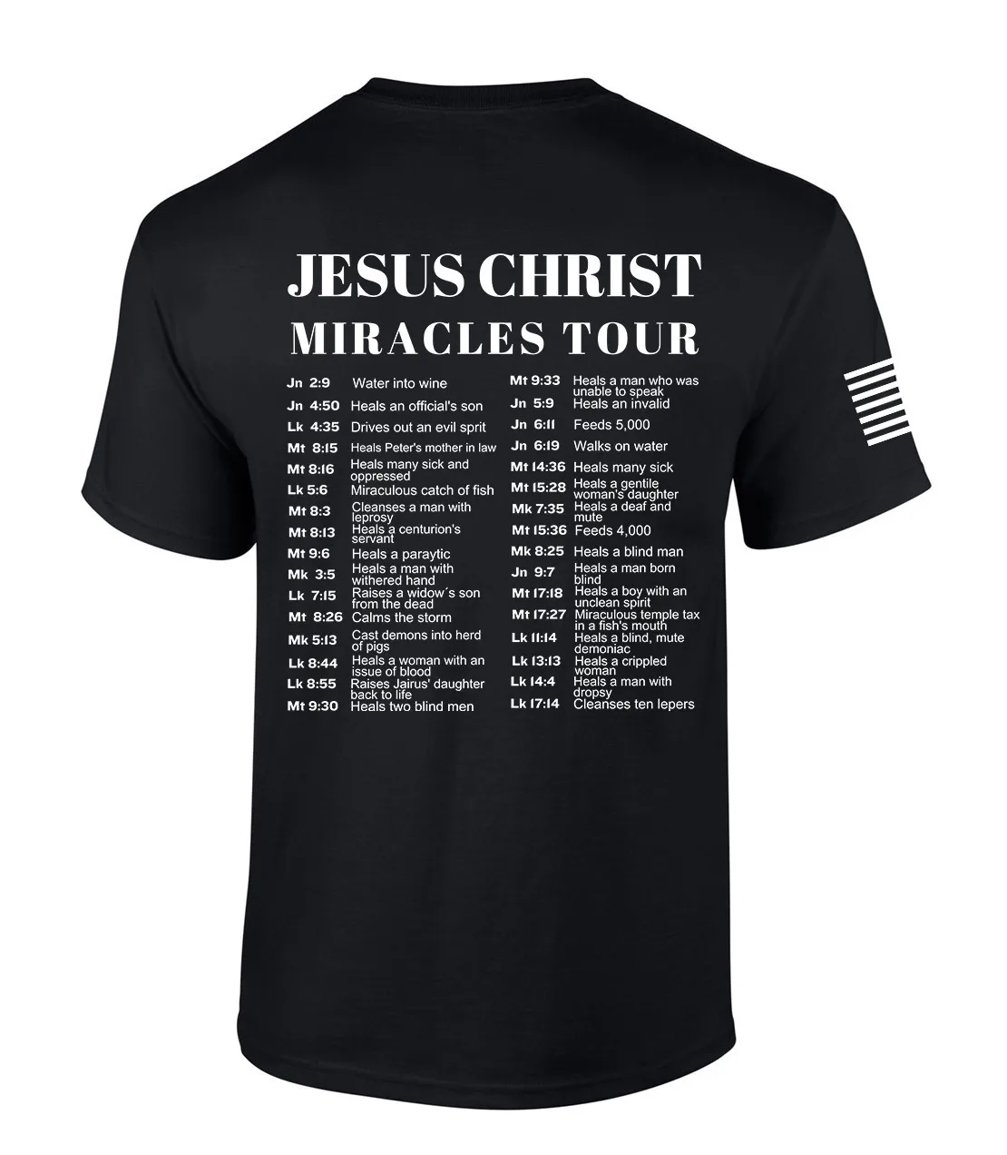T-shirt chrétien pour hommes jésus Miracles Tour du monde écriture mode d'été décontracté coton graphique t-shirts haut t-shirt