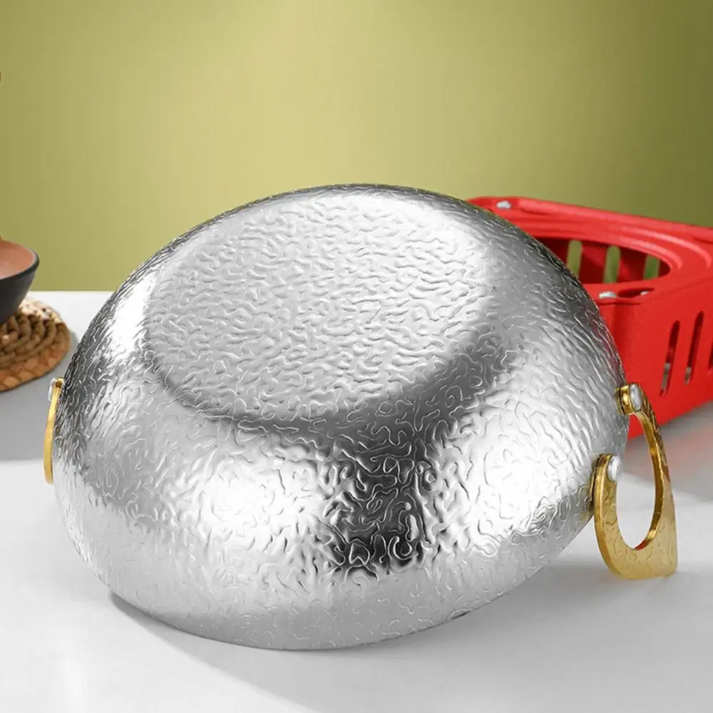 

Portable 304 Stainless Steel Thai Hot Pot with Stove Shallow Design Korean Ramen Pot Binaural Noodle Pot Restaurant