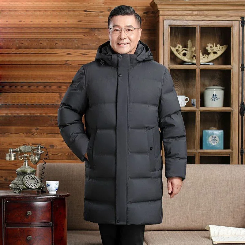 Extended Puffer Jacket Man Hooded Winter Coats Men Windbreaker Casual Long Down Coat Man High Quality Down Jacket Man Clothes