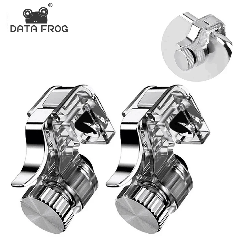 DATA FROG Metal PUBG Mobile Trigger Gamepad Gaming L1R1 Shooter Pubg Mobile Controller Smart Phone Fire Button Aim Key Joystick