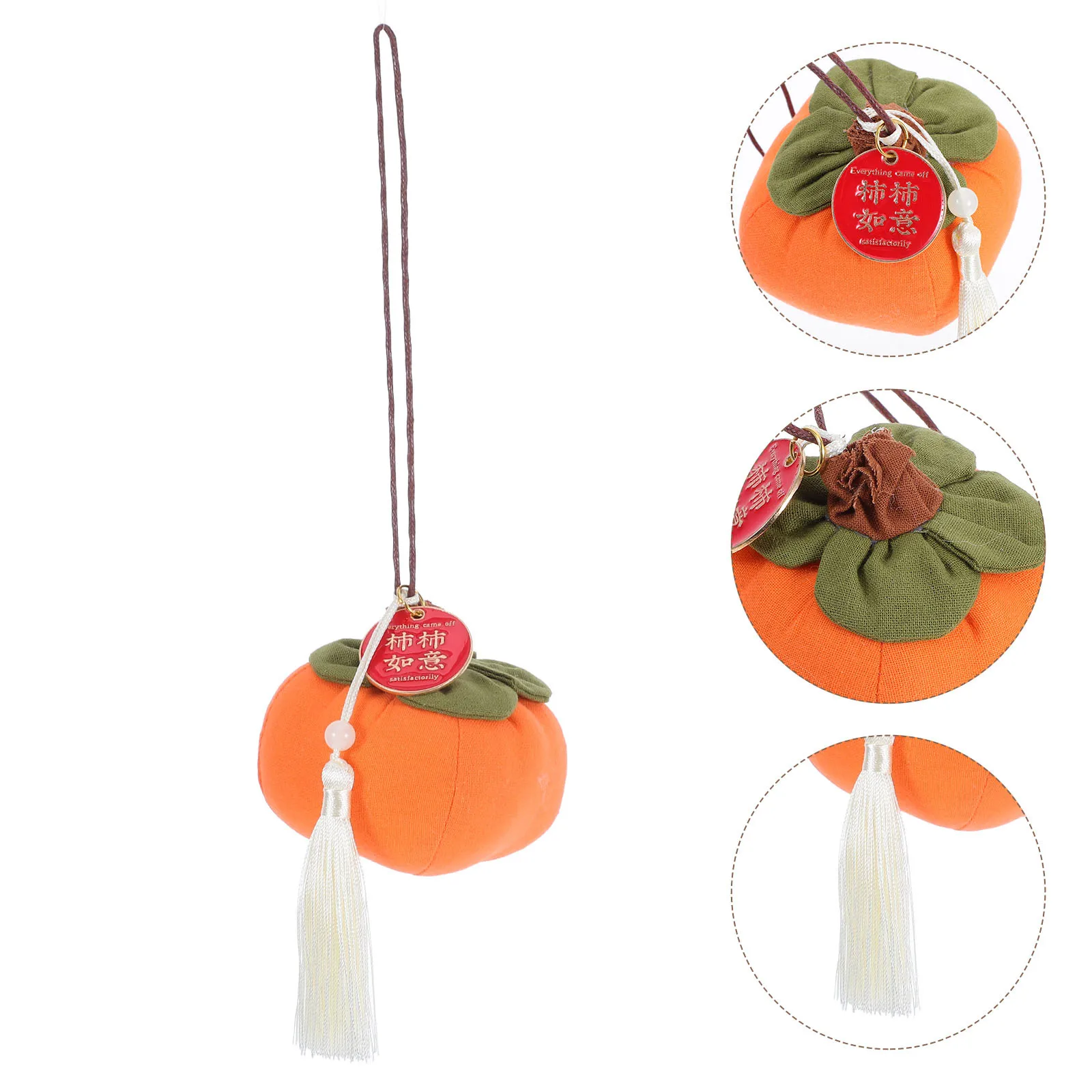 

Persimmon Sachet Amulet Chinese Style Hanging Sachet Traditional Blessing Ornament Car Rearview Pendant New