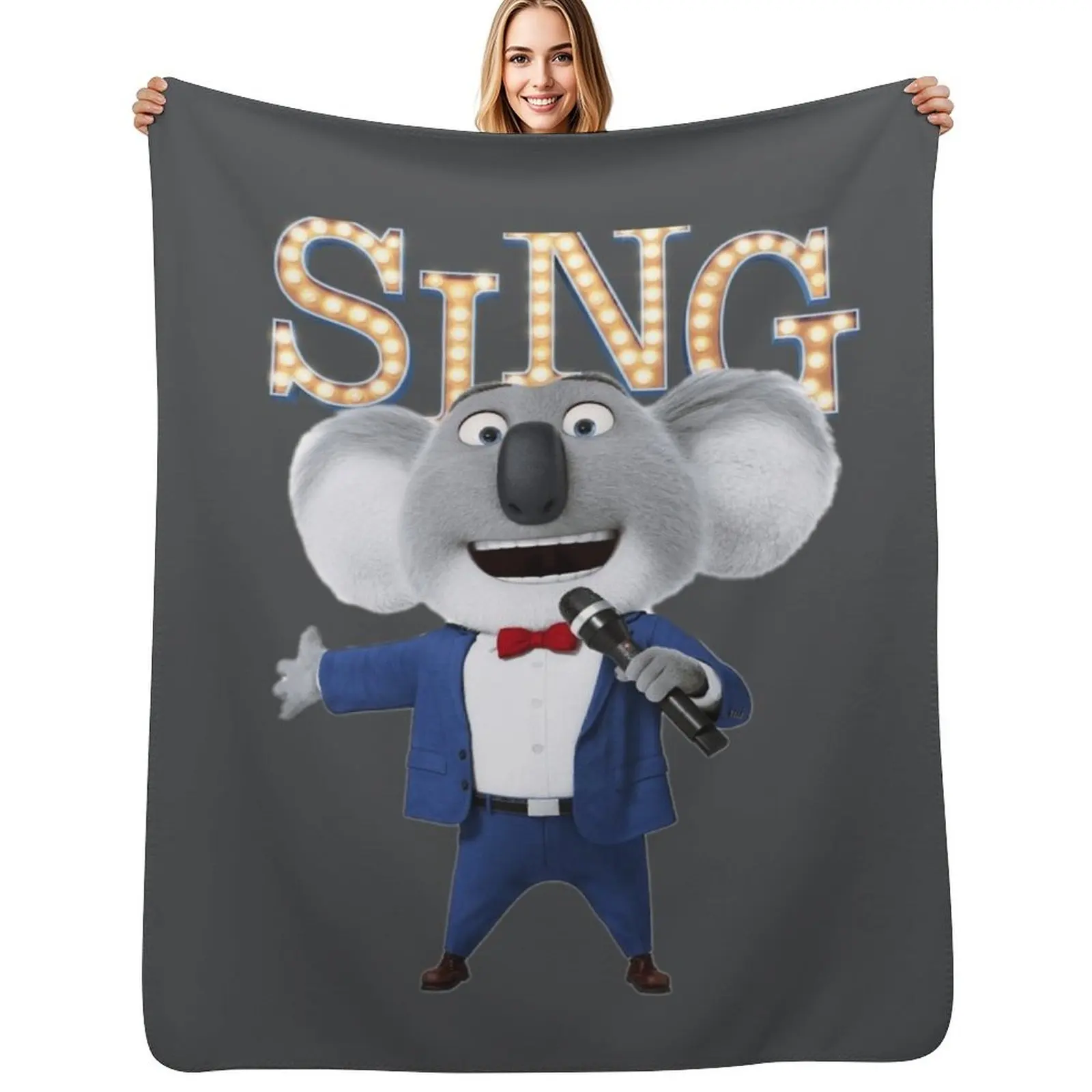 

Buster Moon from SING movie Throw Blanket Luxurious Soft Blanket Holiday Gift for Family