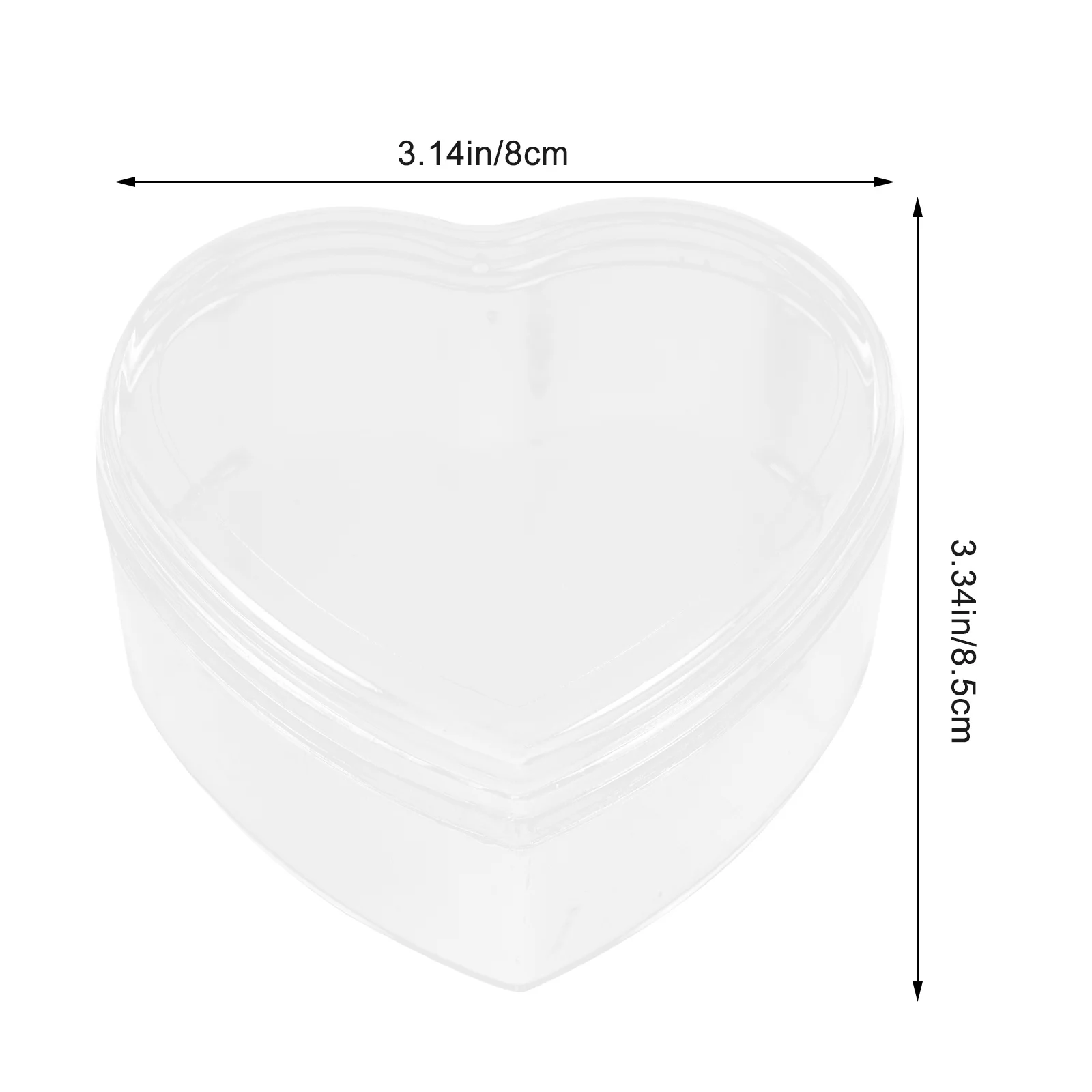 12Pcs Candy Jewelry Storage Box Heart Shape Durable Jewelry Organizer Desktop Storage Case for Earrings Necklace Gifts