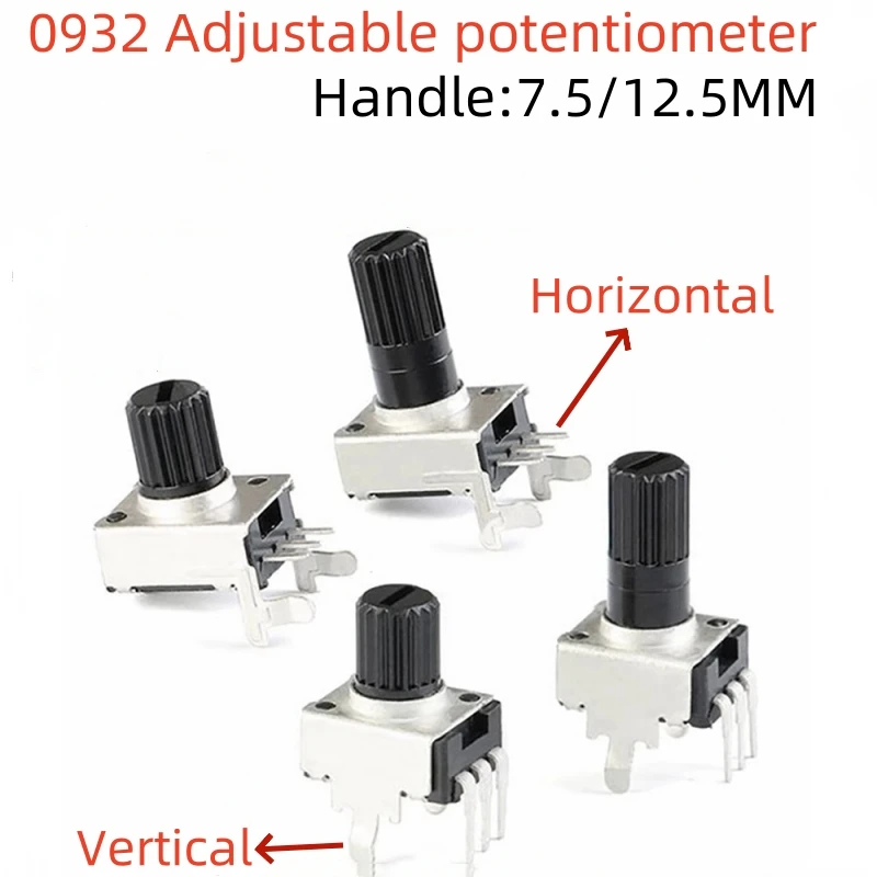 5PCS RV09 Type 0932 Vertical Horizontal, Adjustable Potentiometer Resistor 103 503 10K50K100K5K2K1K