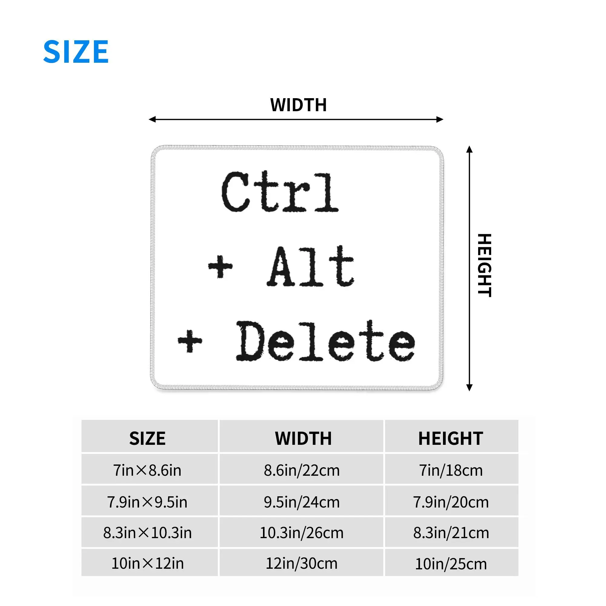 Ctrl + Alt + Удаление коврика для мыши Компьютерная клавиатура Коврик для мыши Игровой ПК Ноутбук Настольный коврик Офисные аксессуары Настольные коврики