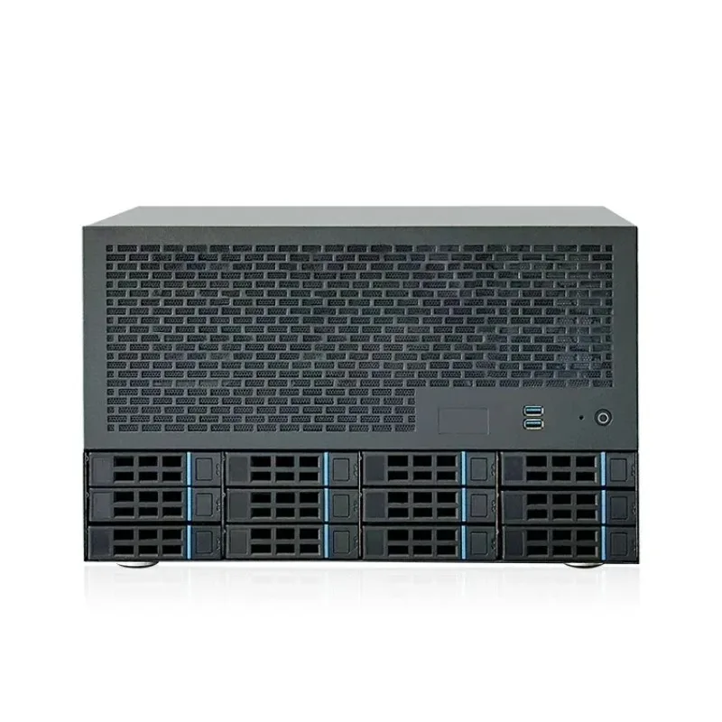 Chassi de servidor de computador com montagem em rack, 12 baias, para armazenamento, caixa de servidor, pc doméstico, nuvem privada, backup de dados