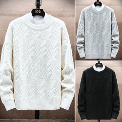 Girocollo maglieria maglione nuovo autunno/inverno felpe con collo a lupetto pullover tinta unita uomo abbigliamento Casual da uomo di marca