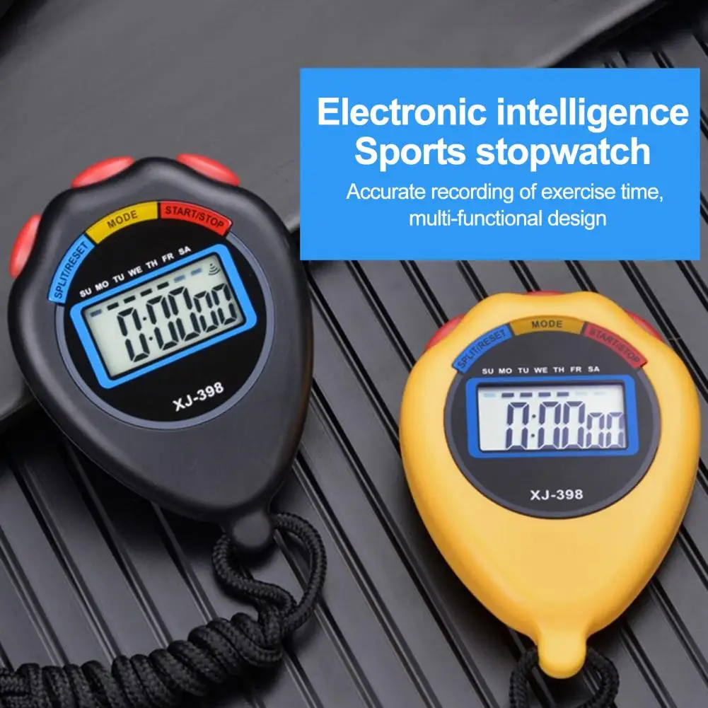 55% Hot ！ 2Pcs Stopwatch Timer with Large Digital Display Date Time No Alarm Silent Sport Timer for Running Swimming