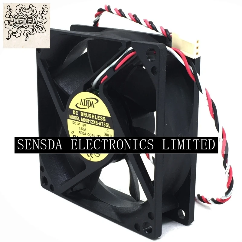 Ltsf For Nuevo Para ADDA AD0812XB-A73GL 12V 0.55A 8025 8CM 80mm Vientos De Chasis Servidor Inversor Caja Ordenador Pc Ventilador