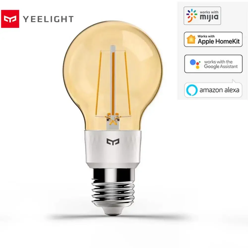 xiaomi Original yeelight smart LED Filament bulb YLDP22YL 500 lumens 6W Lemon Smart bulb Work for Apple homekit