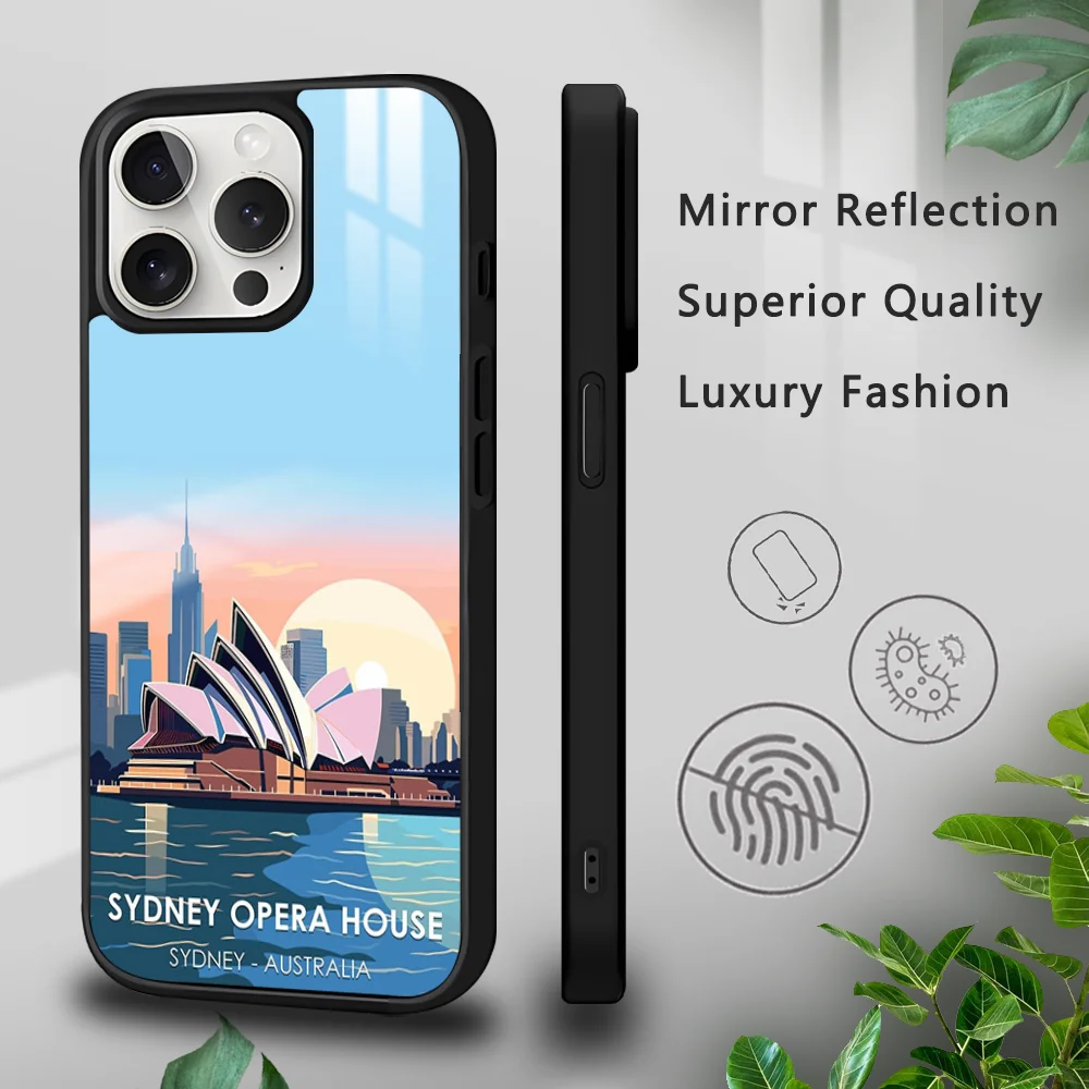 Sydney Opera House Phone Case For iPhone 16 15 14 13 12 11 Pro Xs Max Mini Plus Celulares Hard Funda