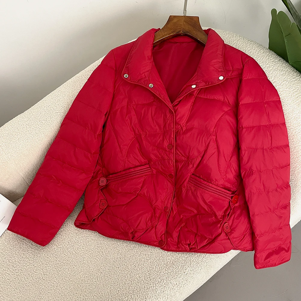 Piumino da donna 2024 nuovo piumino Street Fashion piumino d'anatra bianco freddo caldo abbigliamento femminile Casual