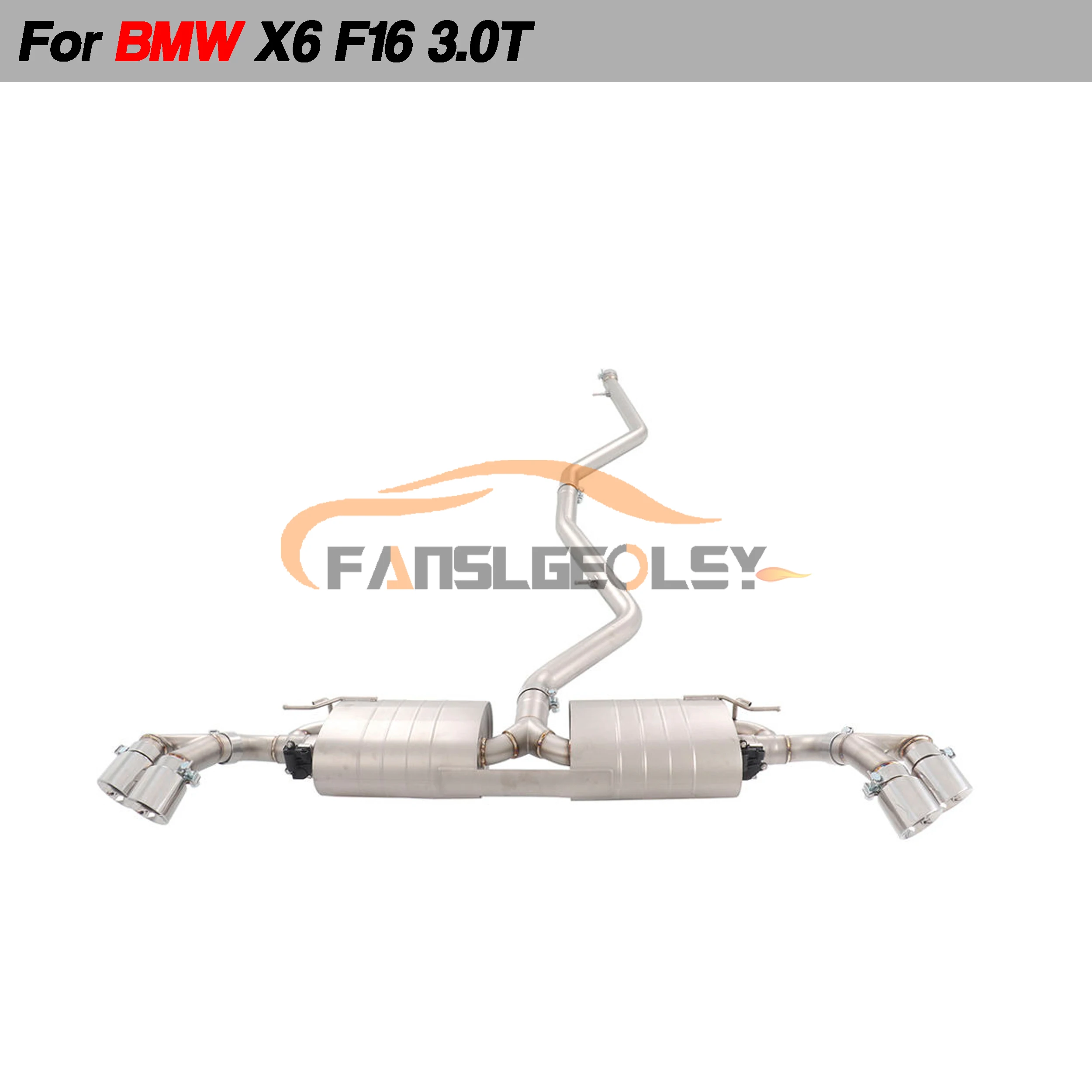 

For BMW X6 F16 3.0T Steel Catback Performance Exhaust System Valve With Muffler Pipes Tuning exhaust assembly