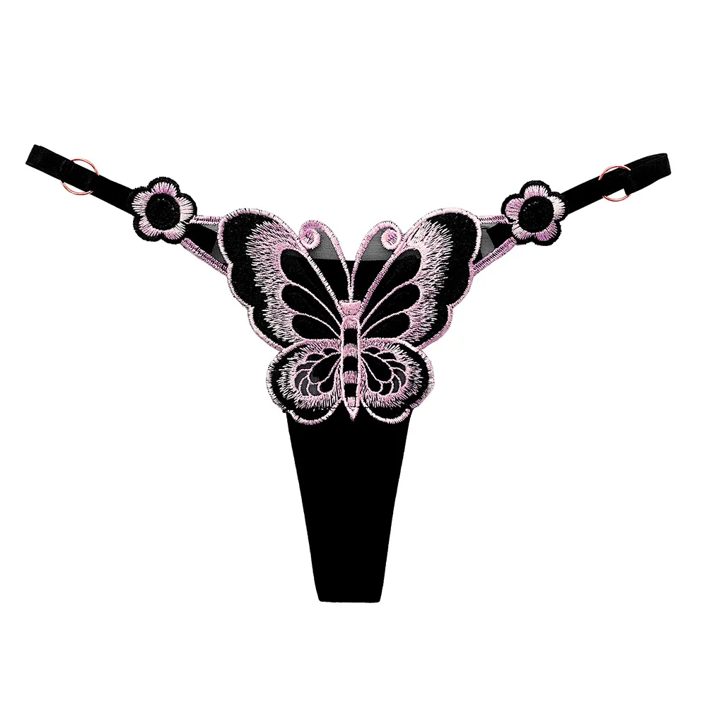 6pcs/lot Plus Size Women Embroidery Butterfly Thongs Sexy Panties For Girls XXL Female Bikini Underwear Cute Panti Bragas 2261