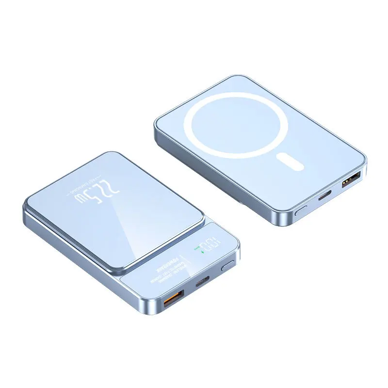 Batería Externa Magnética Delgada de 10000mAh para Magsafe, Cargador Inalámbrico Rápido, Mini Batería Portátil para iPhone 17 16 15 14 13 12