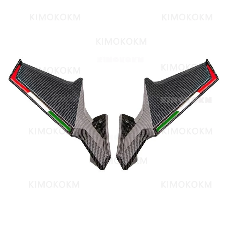 Motorcycle Mirrors Winglets Aerodynamic Wind Side Wings Spoiler Fairing Front Pneumatic Fairing For Yamaha YZF R25 R3 2019 -2024