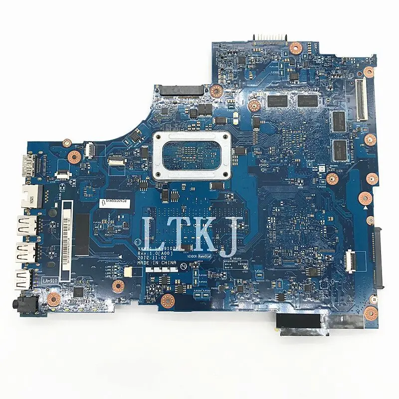 Laptop Motherboard para Dell, CN-0C2GJ2, 0C2GJ2, C2GJ2, Mainboard, SR0XL, I5-3337U, CPU VAW11, LA-9102P, 100% Testado Bom