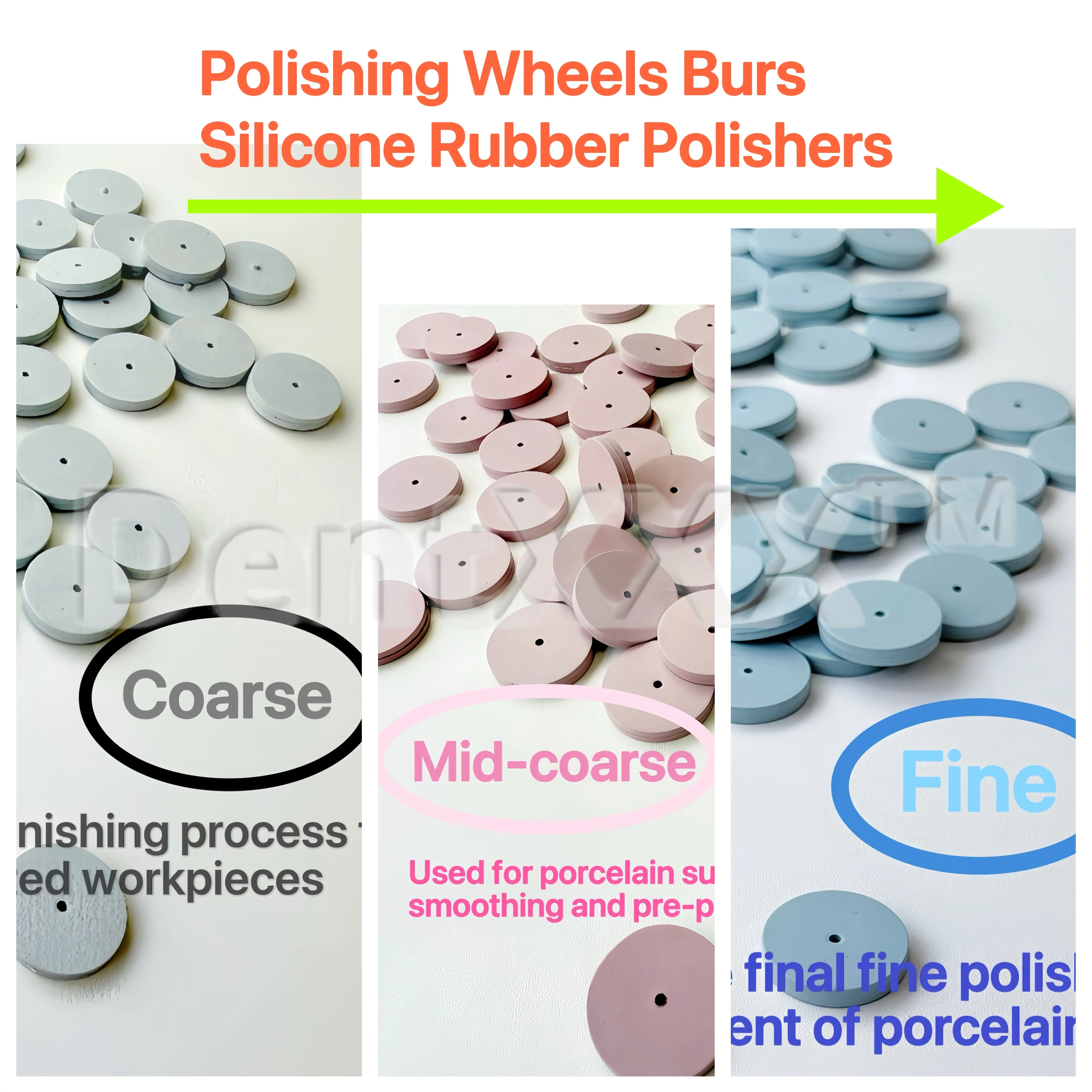 50 Stück/100 Stück Silikon-Polierscheiben, Silikonpolierer, Diamantkorn-Polierscheiben, Labor-Poliermaterialien – Detail 3