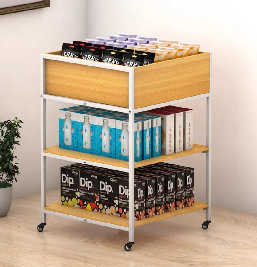 

Supermarket promotion stand mobile wheeled display stand