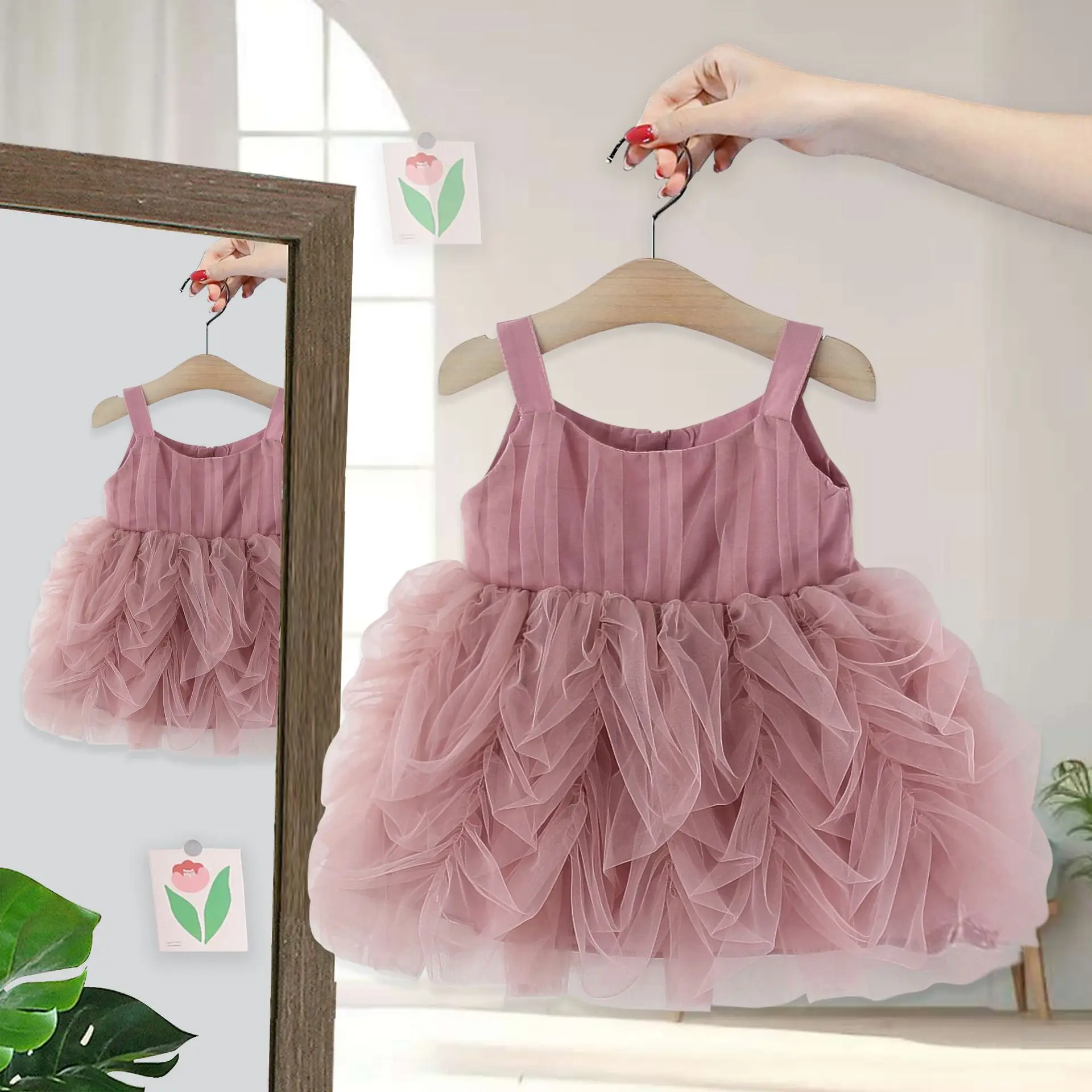 

Newborn Baby Girl Party Dress Fashion Sleeveless Elegant Dress Toddler 1st Brithday Princess Dress Toddler Baby Girl Clothes